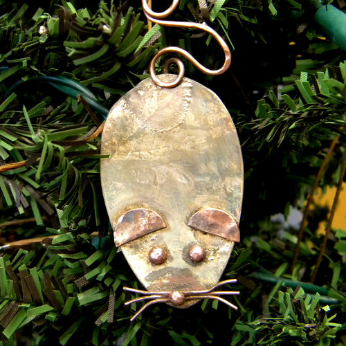 spoon mouse ornament
