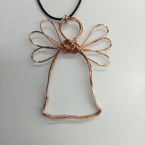 copper simple angel ornament