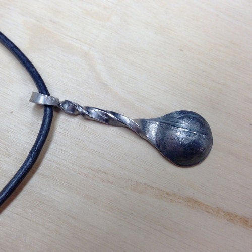 horseshoe nail spoon necklace