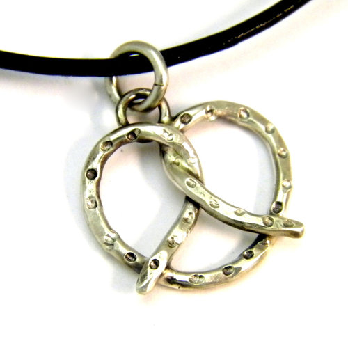 sterling pretzel necklace