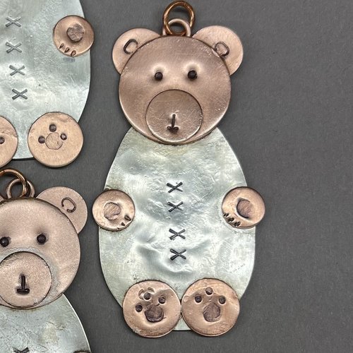 Spoon teddy bear ornament.