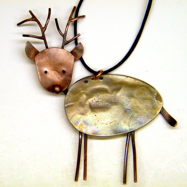 Spoon Deer Buck Reindeer Ornament