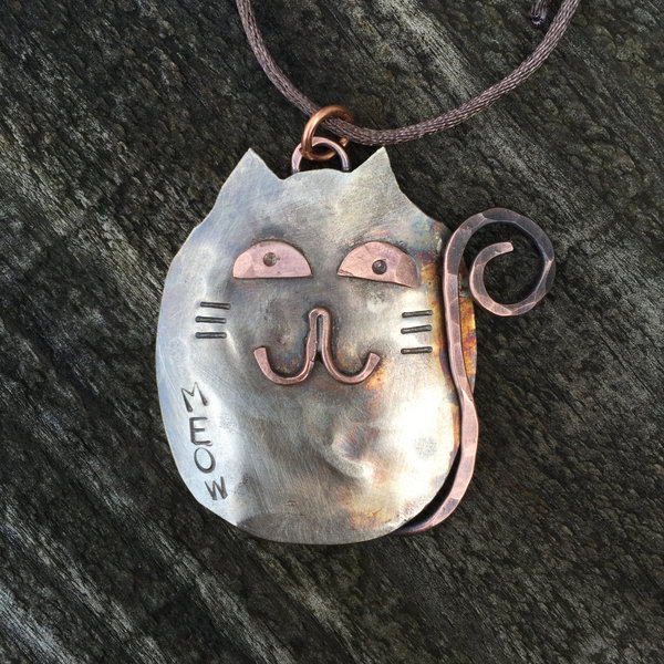 Spoon cat ornament