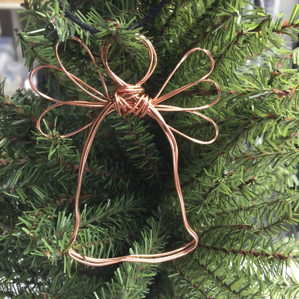 copper simple angel ornament