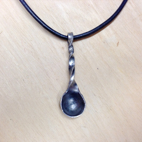 horseshoe nail spoon necklace