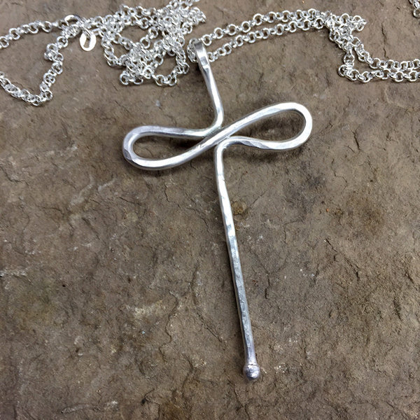 Diaconal Infinity Cross Sterling Silver, LARGE