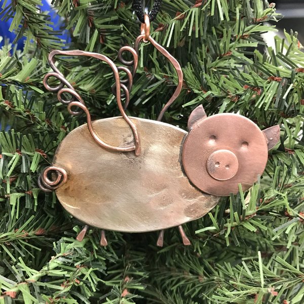 when pigs fly spoon pig ornament