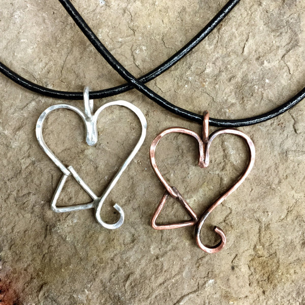 Adoption Triad Necklace, copper or sterling